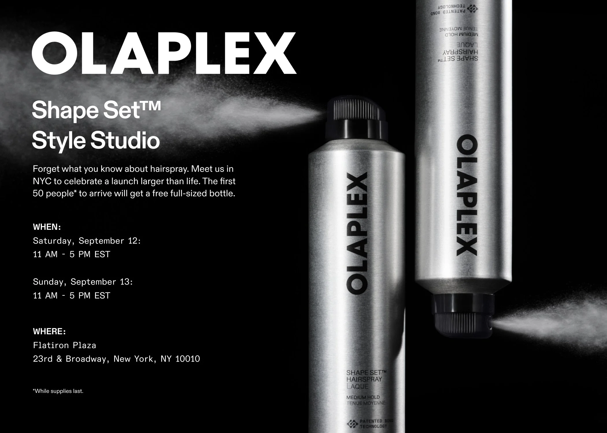 THE OLAPLEX SHAPE SET STYLE STUDIO, NYC