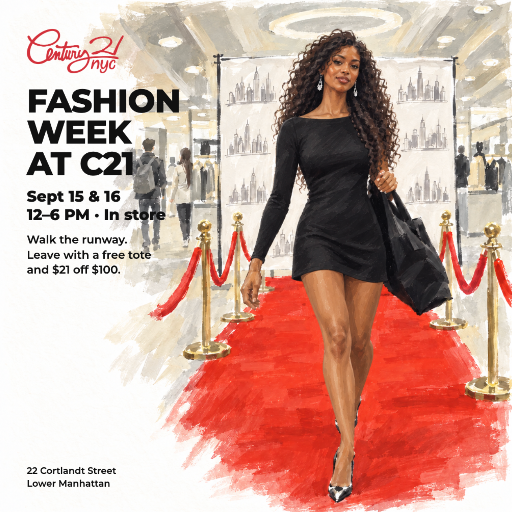 WALK THE CENTURY 21 RUNWAY, NYC