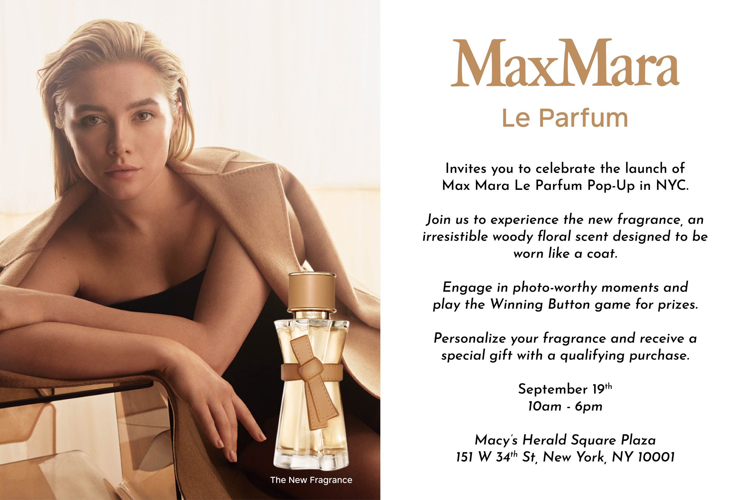 MAX MARA LE PARFUM X MACY'S SAMPLING, NYC 