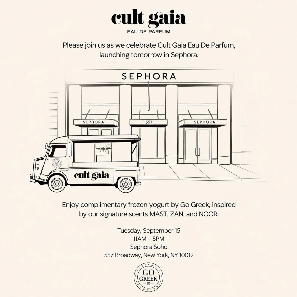 CULT GAIA X GO GREEK FROYO, NYC