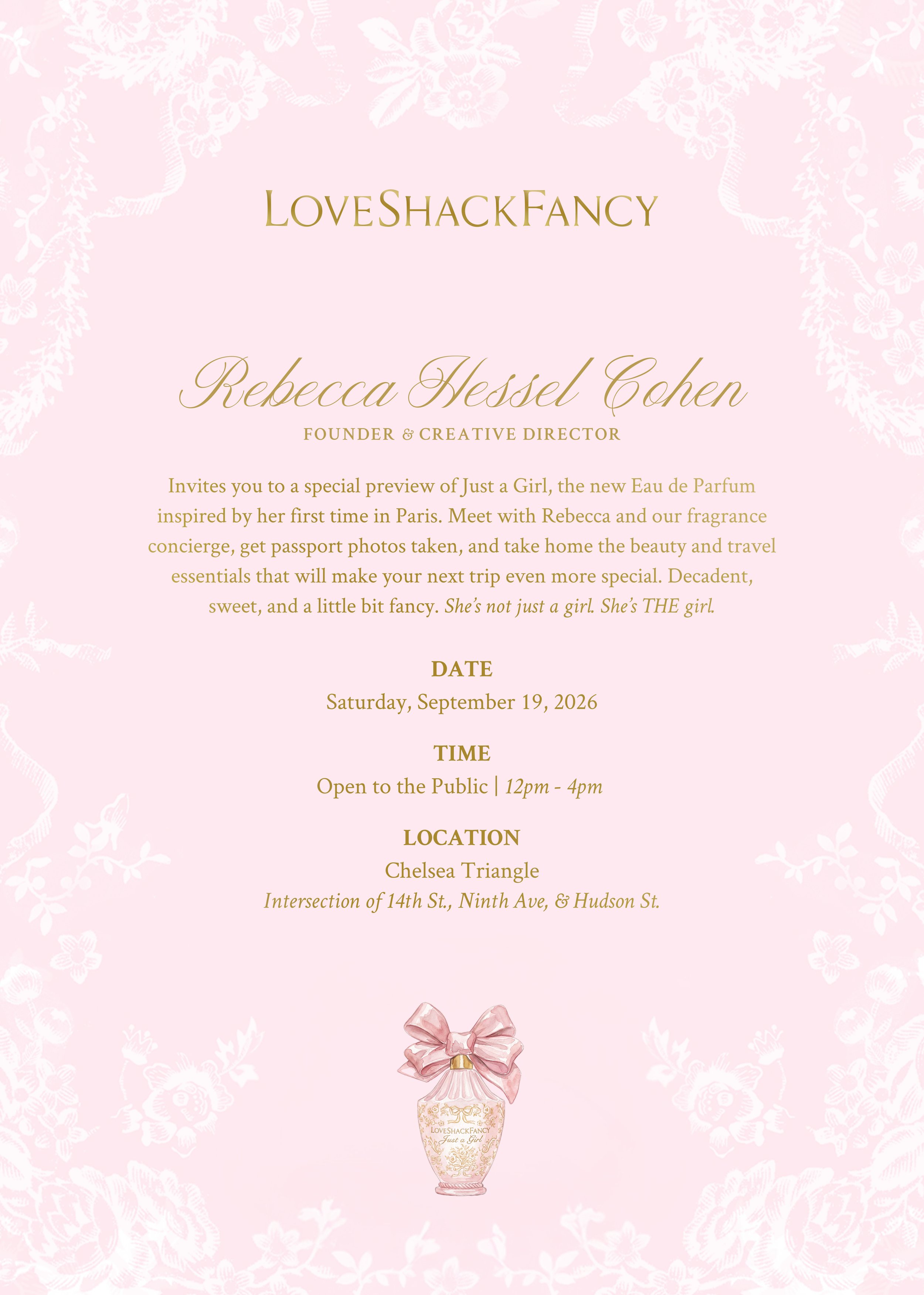 LOVESHACKFANCY: JUST A GIRL FRAGRANCE SUITE, NYC 