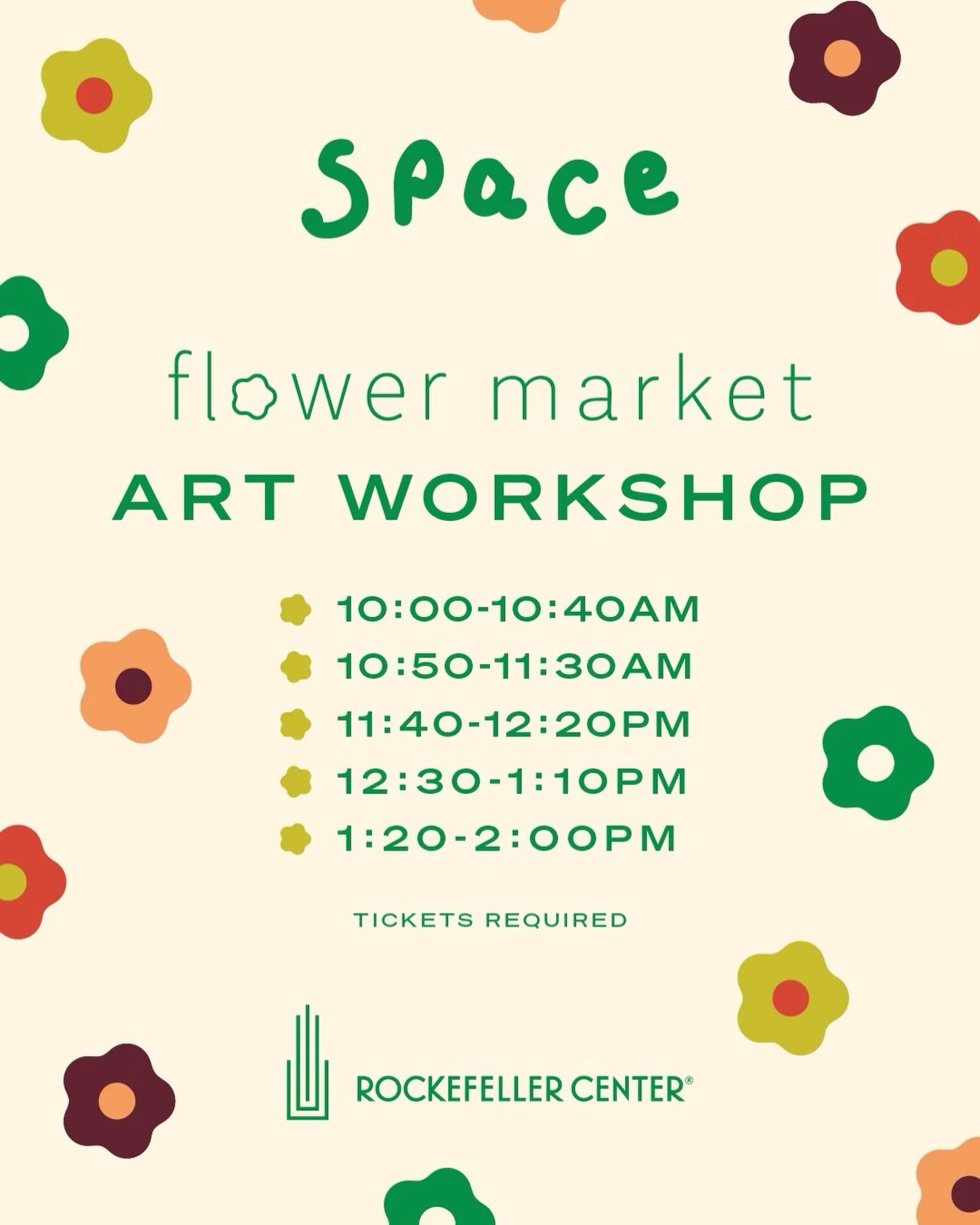 SPACE FLOWER MARKET ART WORKSHOP, NYC 
