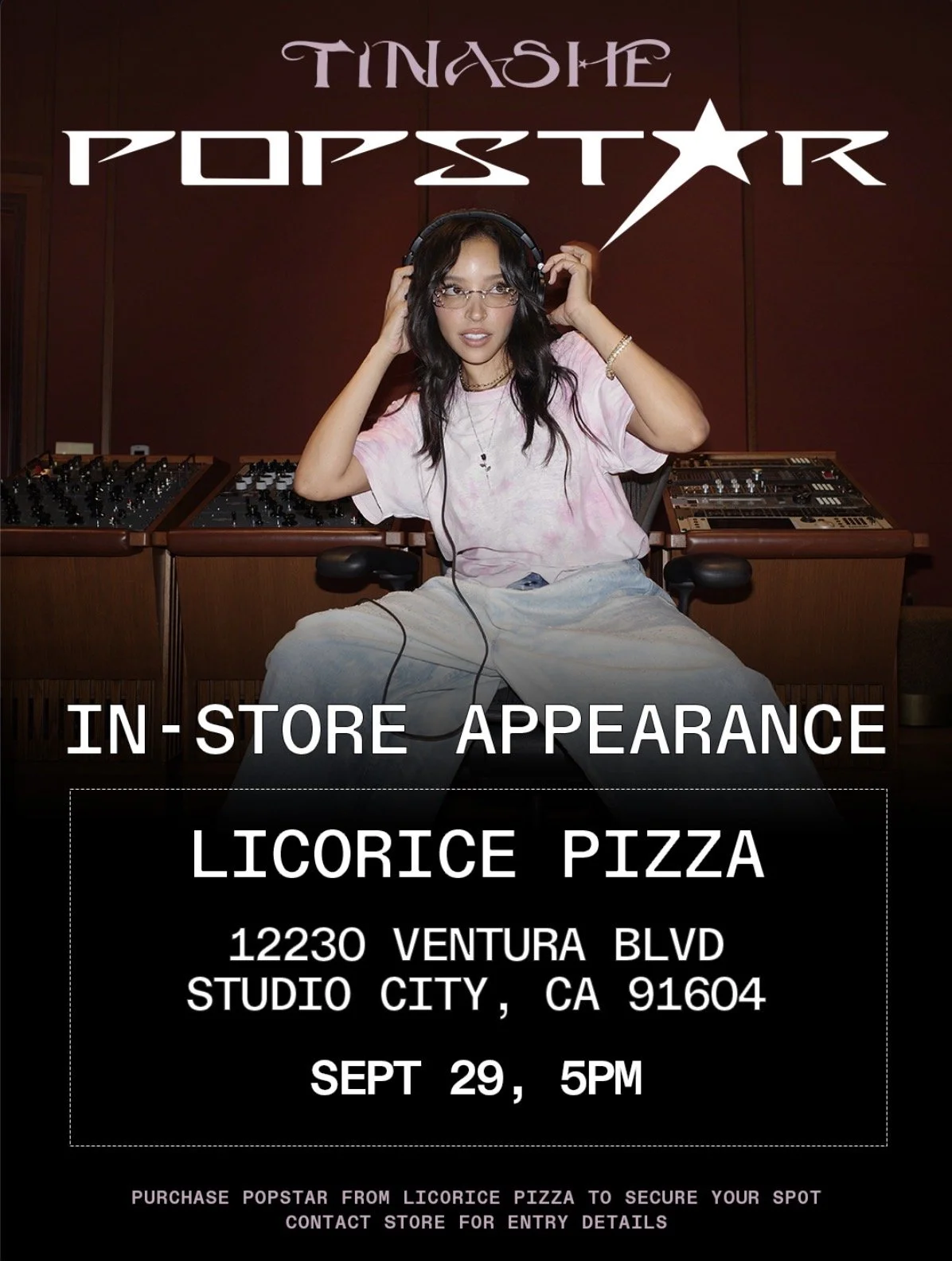TINASHE IN-STORE MEET AND GREET PHOTO OP, LA
