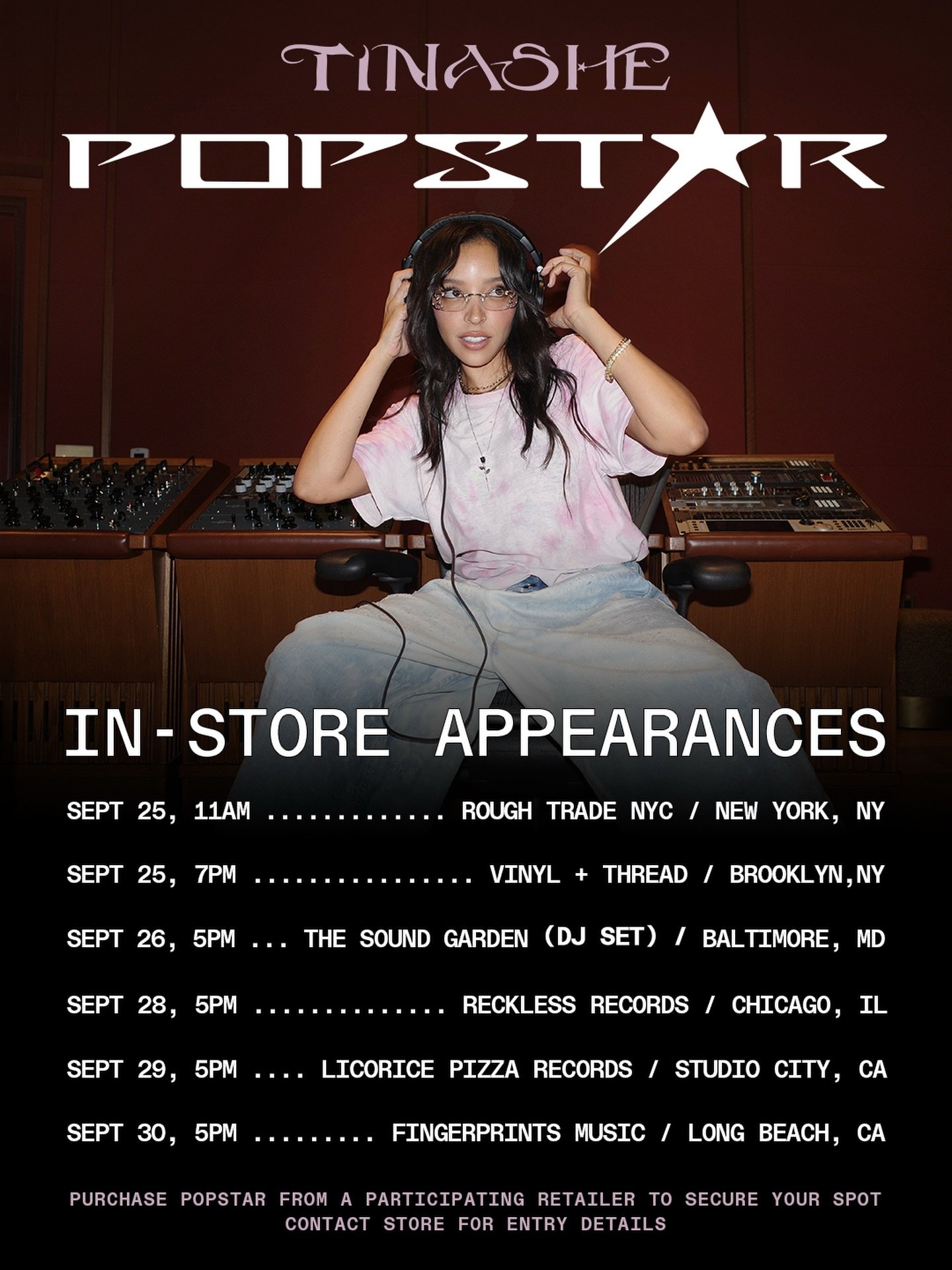 TINASHE IN-STORE APPEARANCE, NYC
