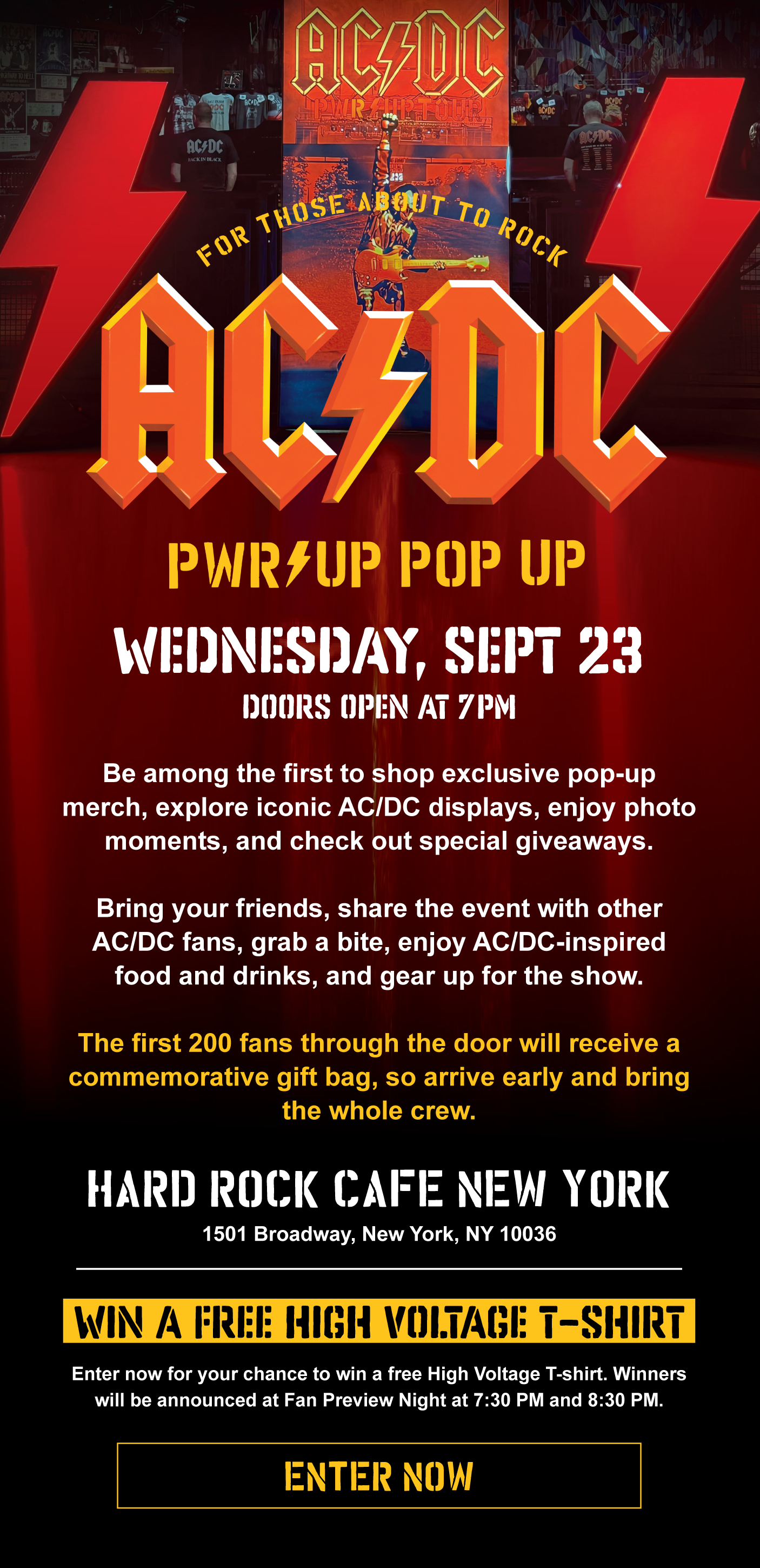 AC/DC PWR/UP POP-UP, NYC