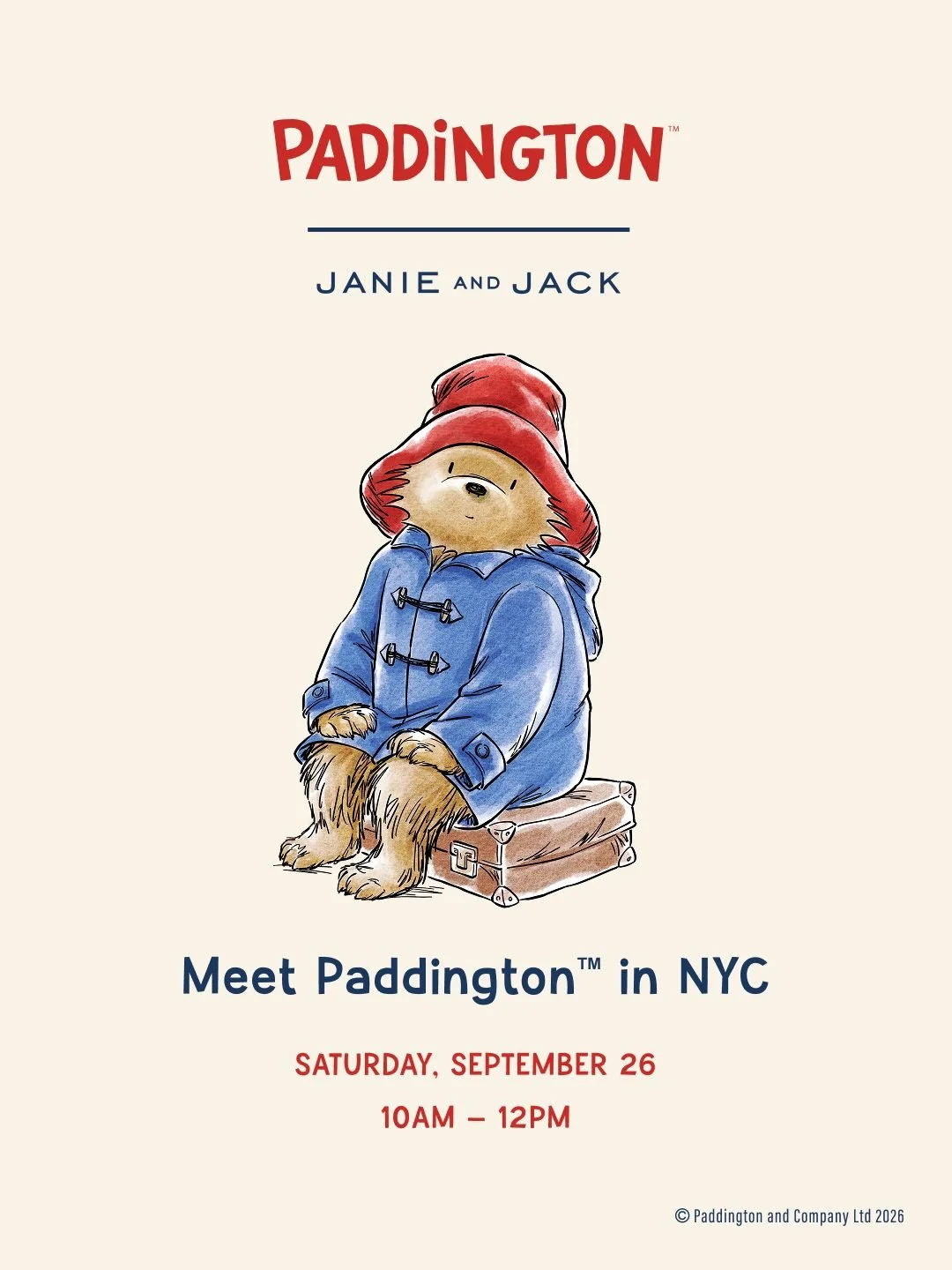 JANIE AND JACK: MEET PADDINGTON, NYC 