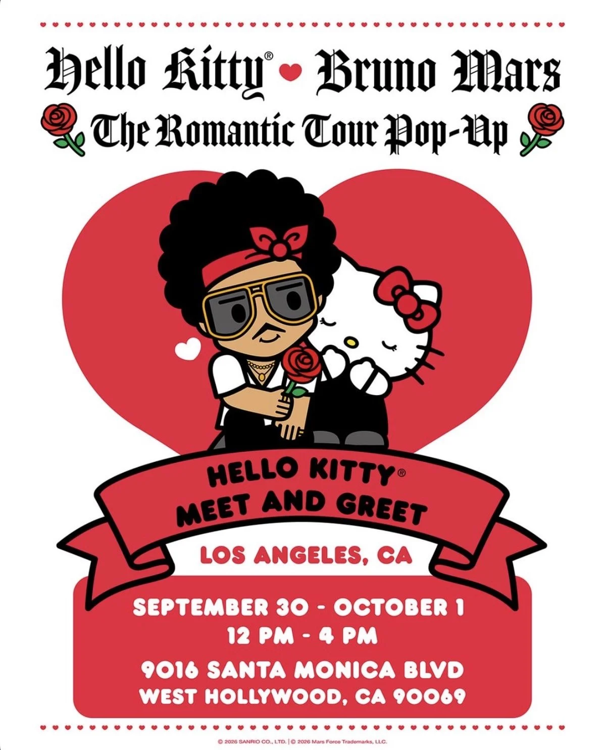 HELLO KITTY X BRUNO MARS MEET AND GREET, LA