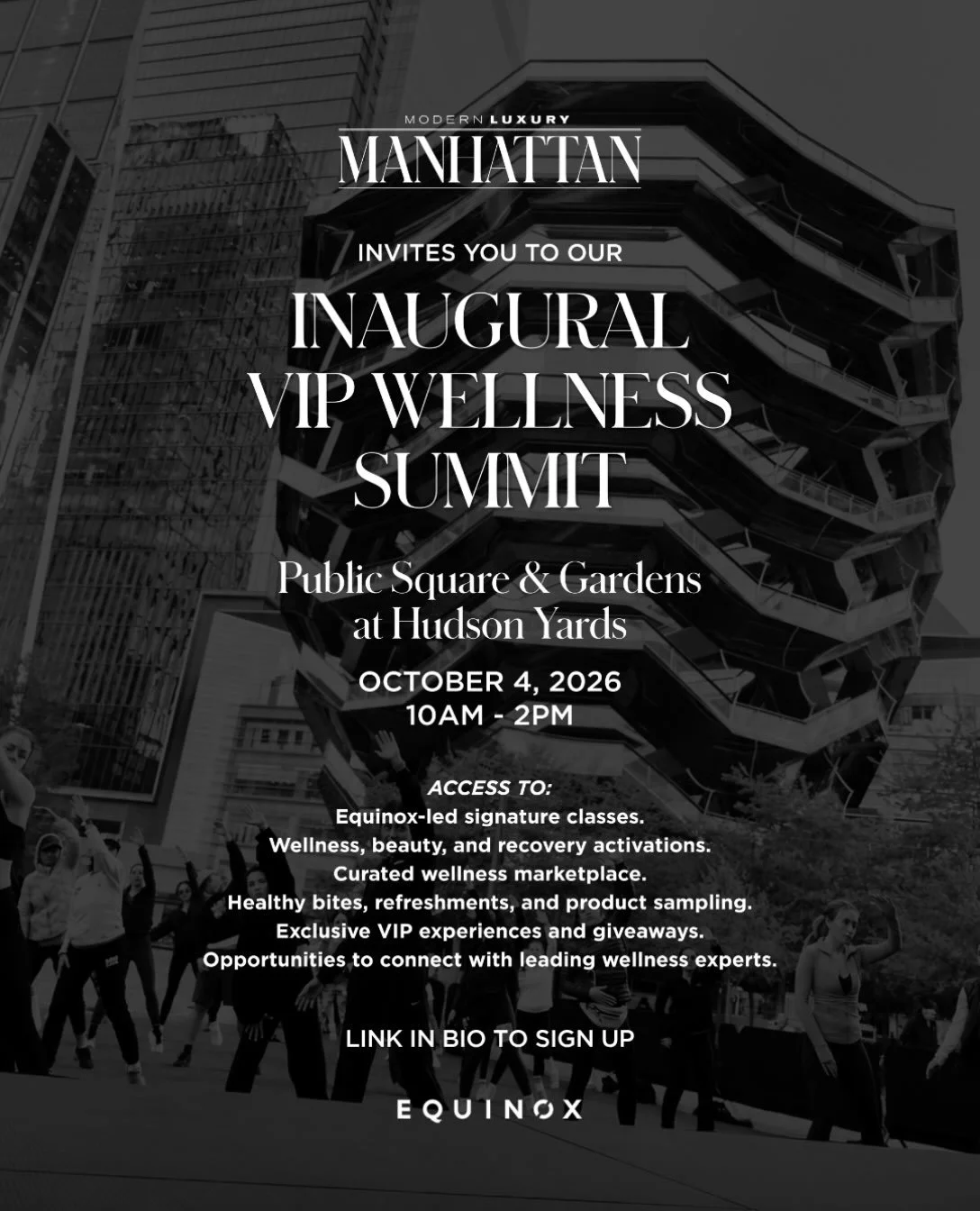 MODERN LUXURY MANHATTAN: INAUGURAL VIP WELLNESS SUMMIT, NYC 