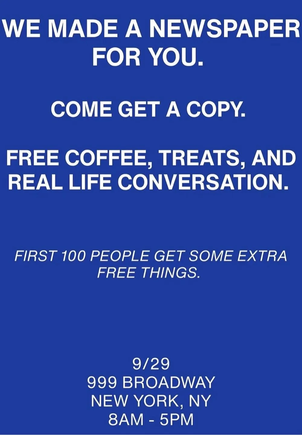 OVERHEARD POST POP-UP, NYC 