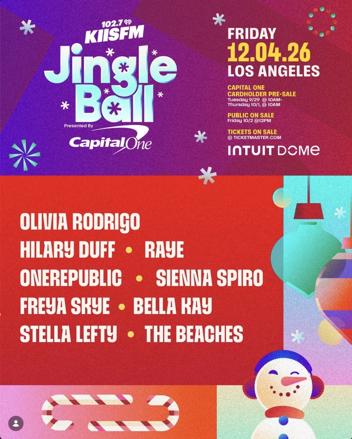 KIIS FM JINGLE BALL 2026, LA
