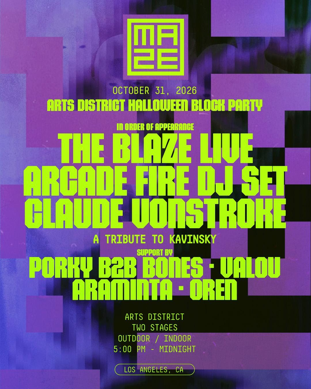 THE MAZE DTLA BLOCK PARTY, LA