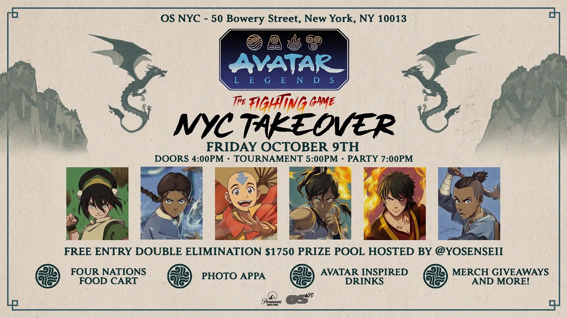 AVATAR LEGENDS: THE FIGHTING GAME OS TAKEOVER, NYC