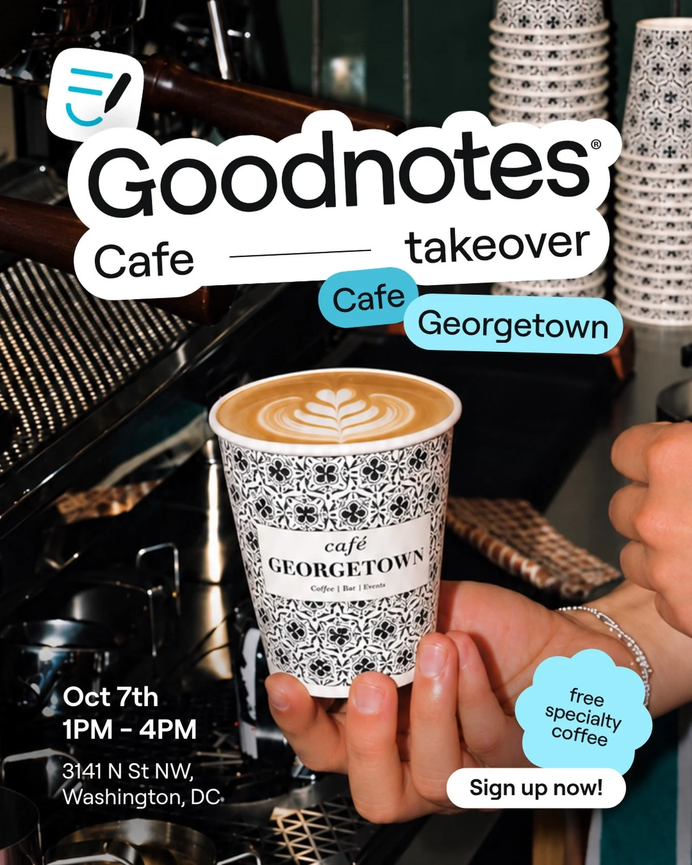 GOODNOTES CAFE TAKEOVER, DC