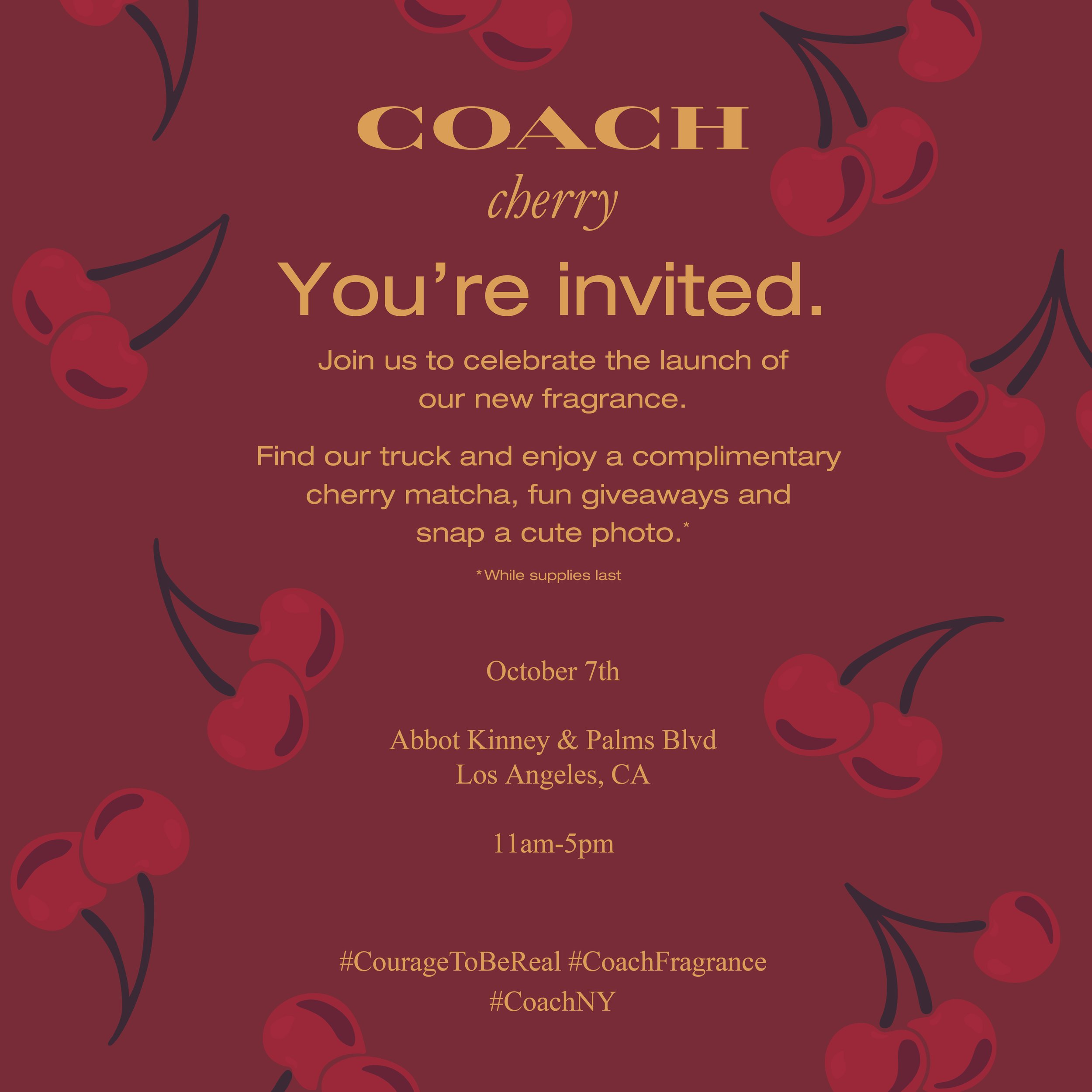 COACH CHERRY POP-UP, LA