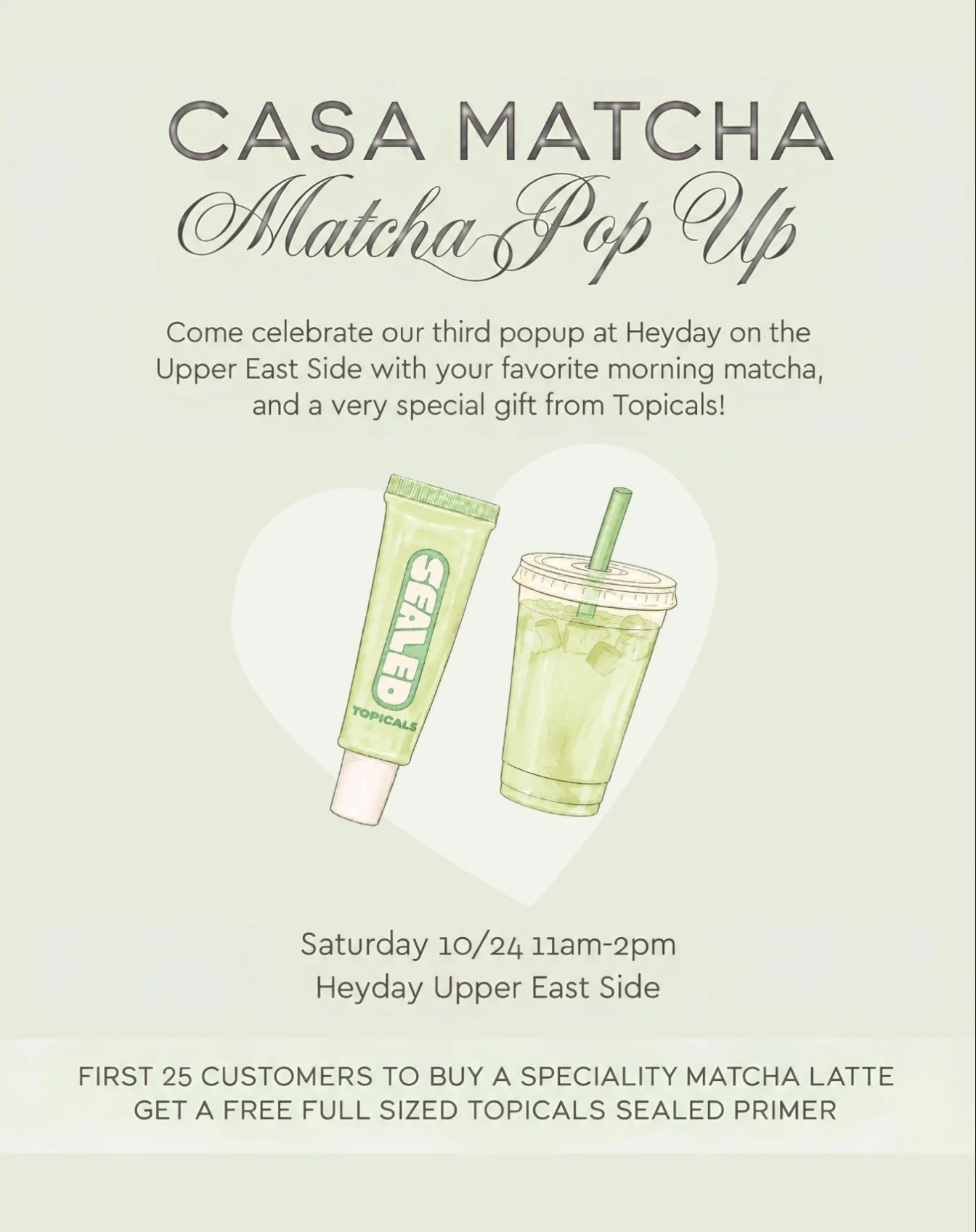 CASA MATCHA X HEYDAY X TOPICALS POP-UP, NYC 