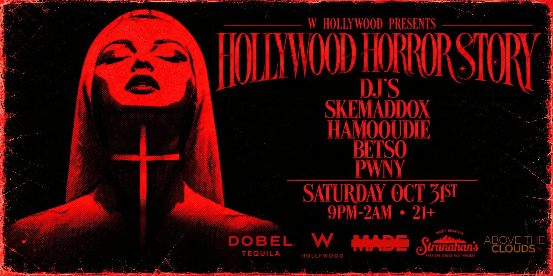 W HOLLYWOOD HORROR STORY HALLOWEEN PARTY, LA