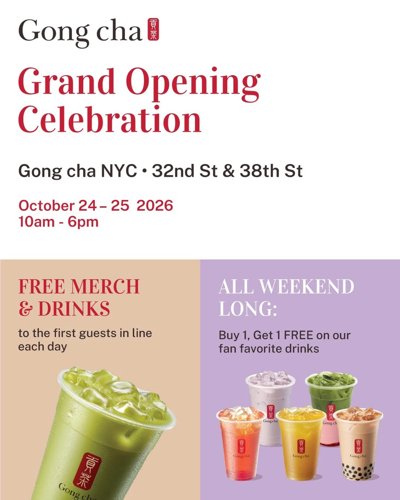 GONG CHA GRAND OPENING CELEBRATION, NYC 