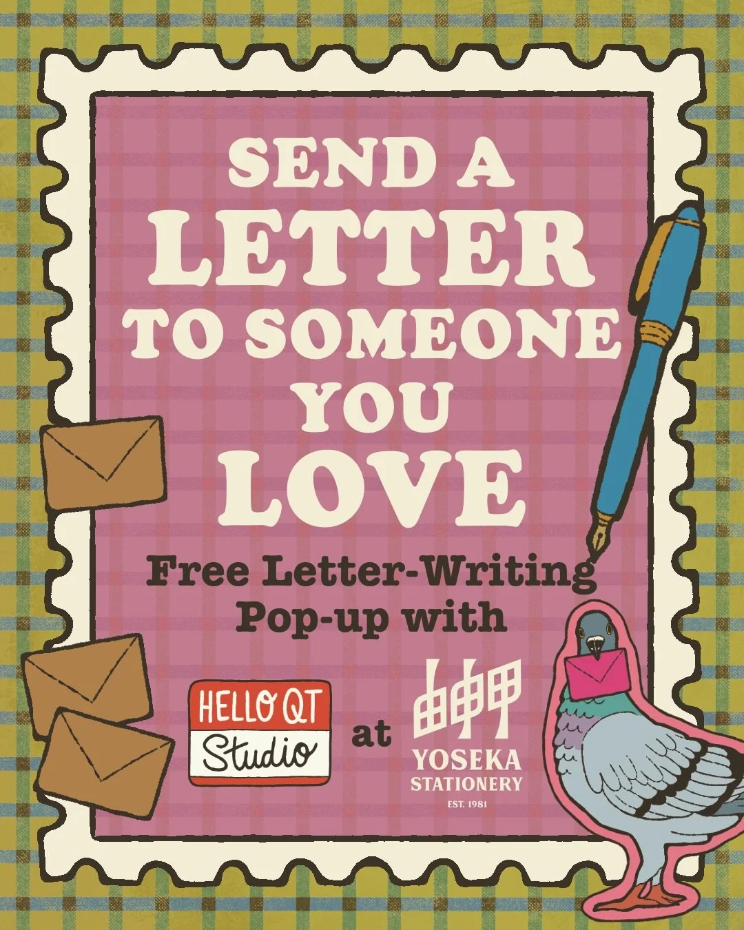 HELLO QT STUDIO X YOSEKA STATIONERY LETTER-WRITING POP-UP, NYC 