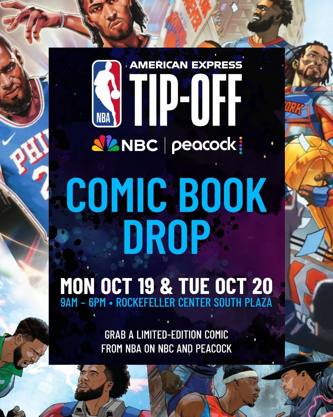 NBA TIP-OFF COMIC BOOK DROP, NYC
