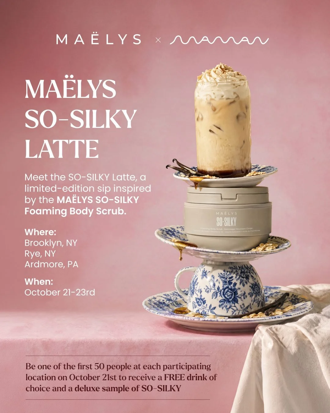 MAËLYS COSMETICS X MAMAN SO SILKY COLLAB, NYC