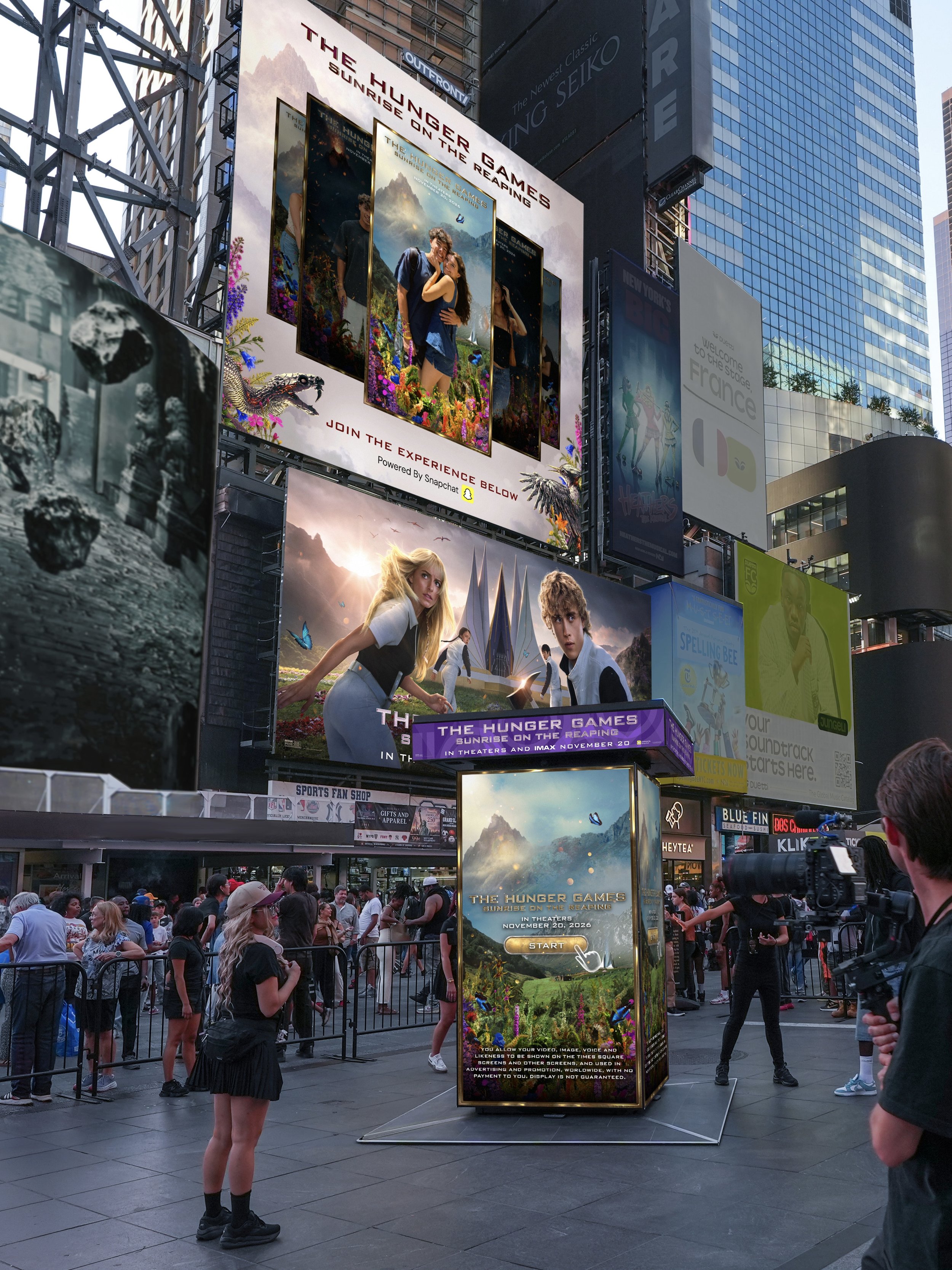 THE HUNGER GAMES: SUNRISE ON THE REAPING TIMES SQUARE TAKEOVER, NYC 
