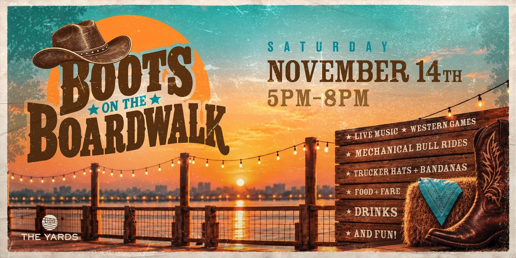 BOOTS ON THE BOARDWALK AT THE YARDS, DC