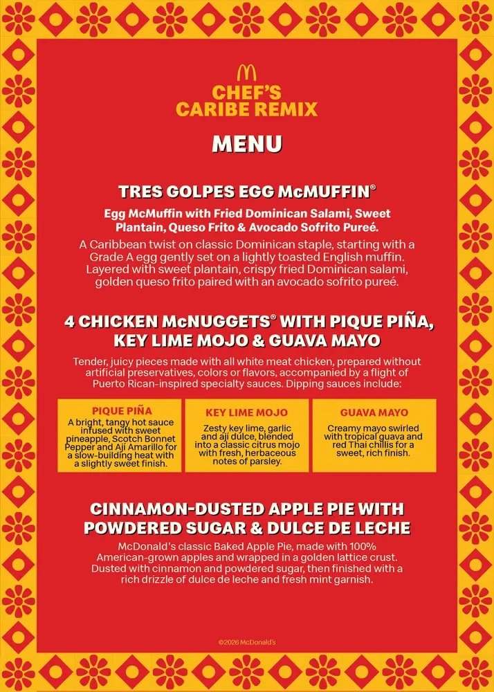 MCDONALD'S CHEF'S CARIBE REMIX, NYC