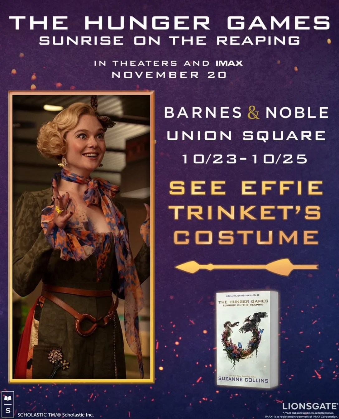 BARNES AND NOBLE UNION SQUARE: EFFIE TRINKET'S COSTUME, NYC 