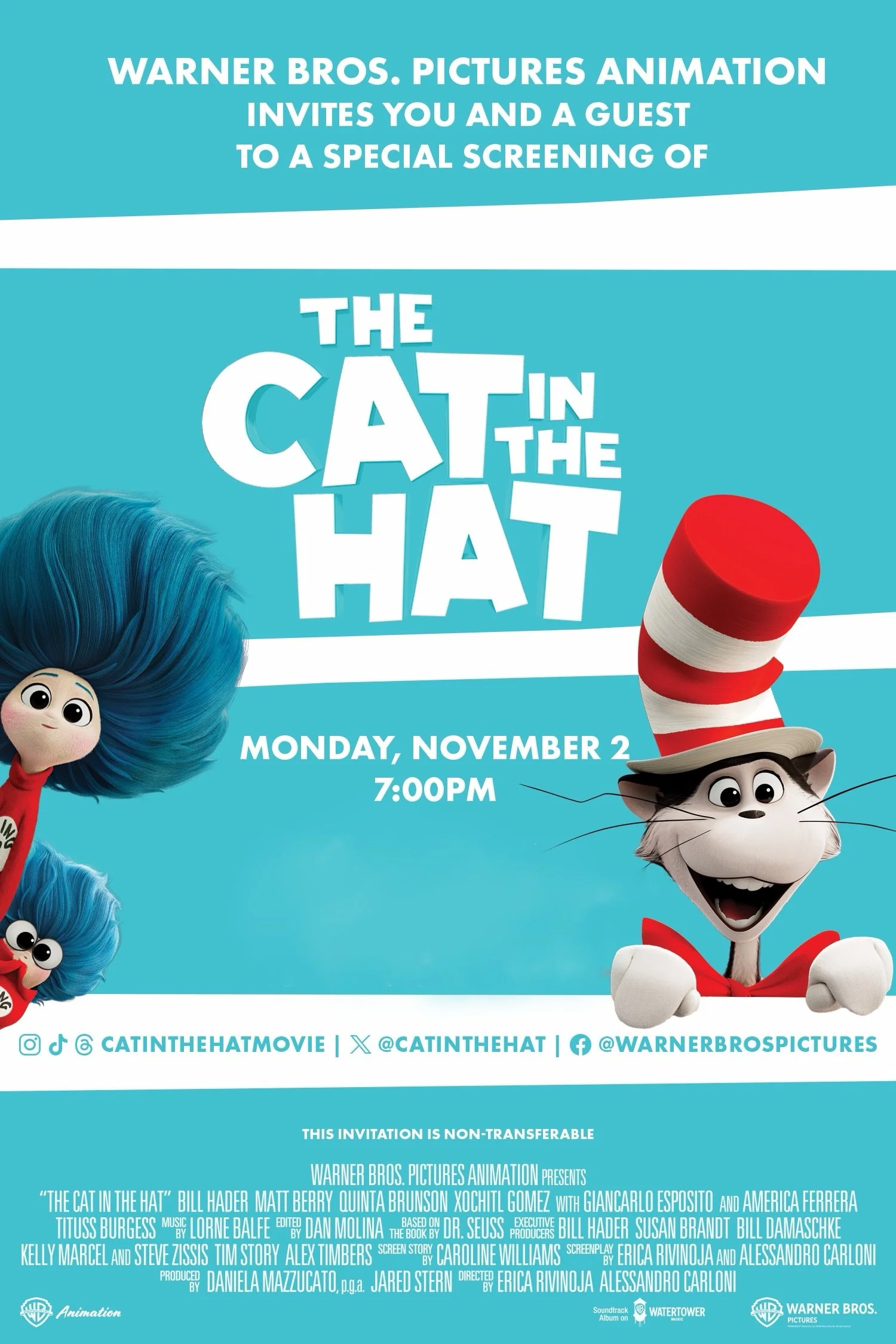 CAT IN THE HAT ADVANCED SCREENING, NYC
