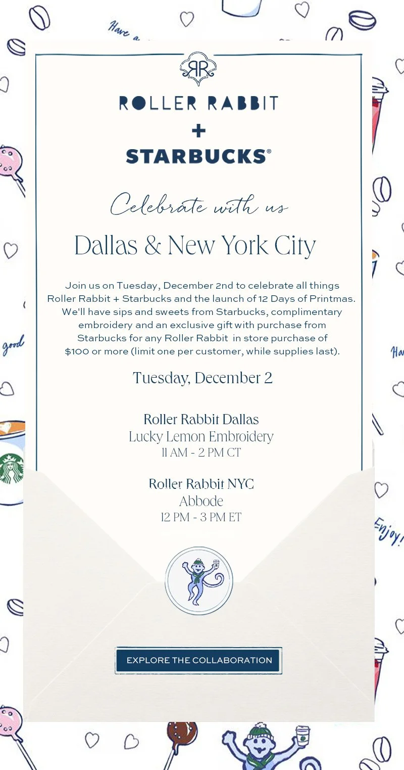 ROLLER RABBIT X STARBUCKS, NYC — Average Socialite
