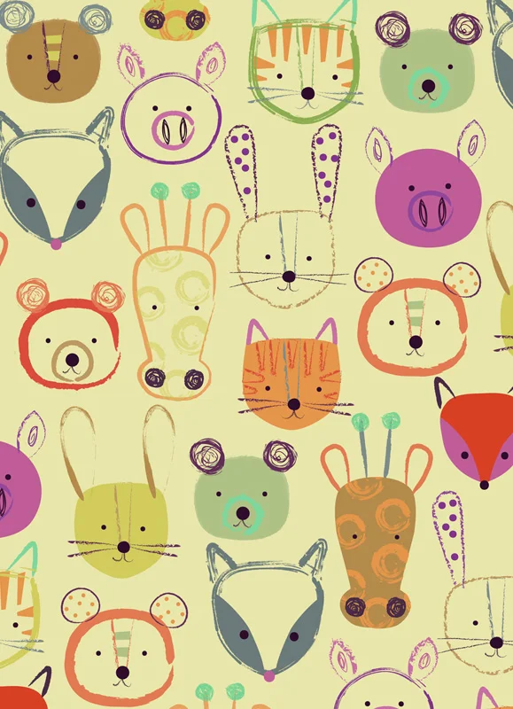 Animal Heads Print