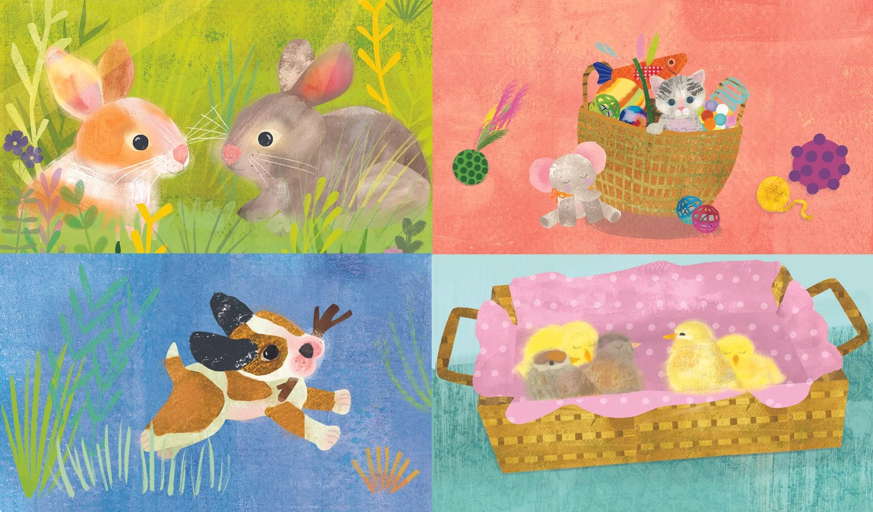 Bunnies, Puppies, Chicks, and Kittens