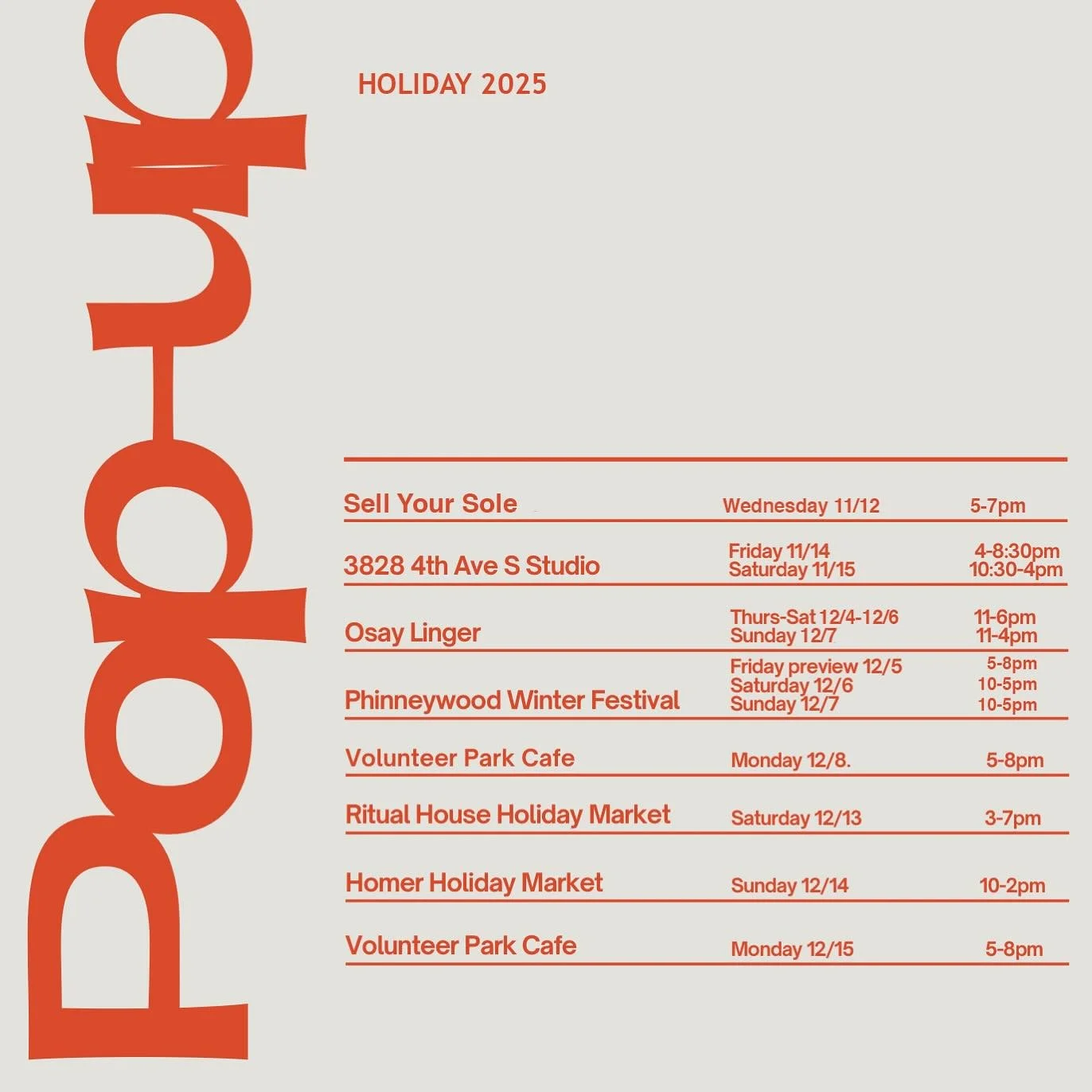 My brain glitched so many times while putting this together. Hope all the deets are right! Seems like a small deal to shop small but it&rsquo;s actually huge if everybody does it. Hope to see you around these events🩷