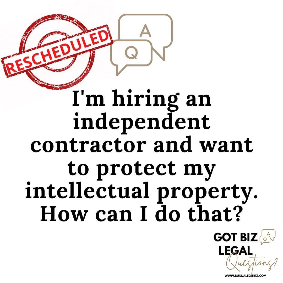 Check back next week for the answer to this month's Got Biz Legal Questions?

Enjoy your weekend!

Submit your question and learn how to legally protect your business at www.buildalegitbiz.com