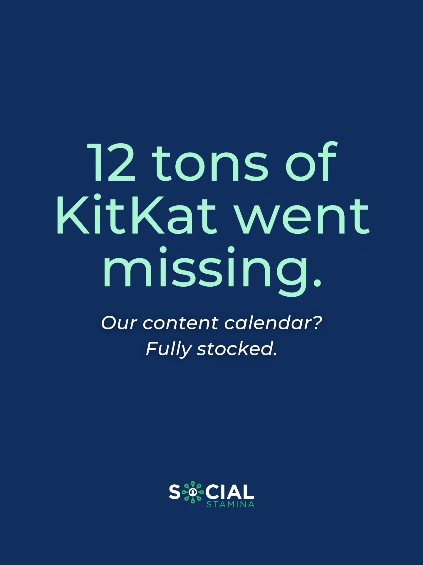 The internet could not stop talking about the great KitKat heist and honestly, neither could we.

At Social Stamina, we are not about grinding until we break. We are about showing up consistently, strategically, and sustainably for our clients. Every