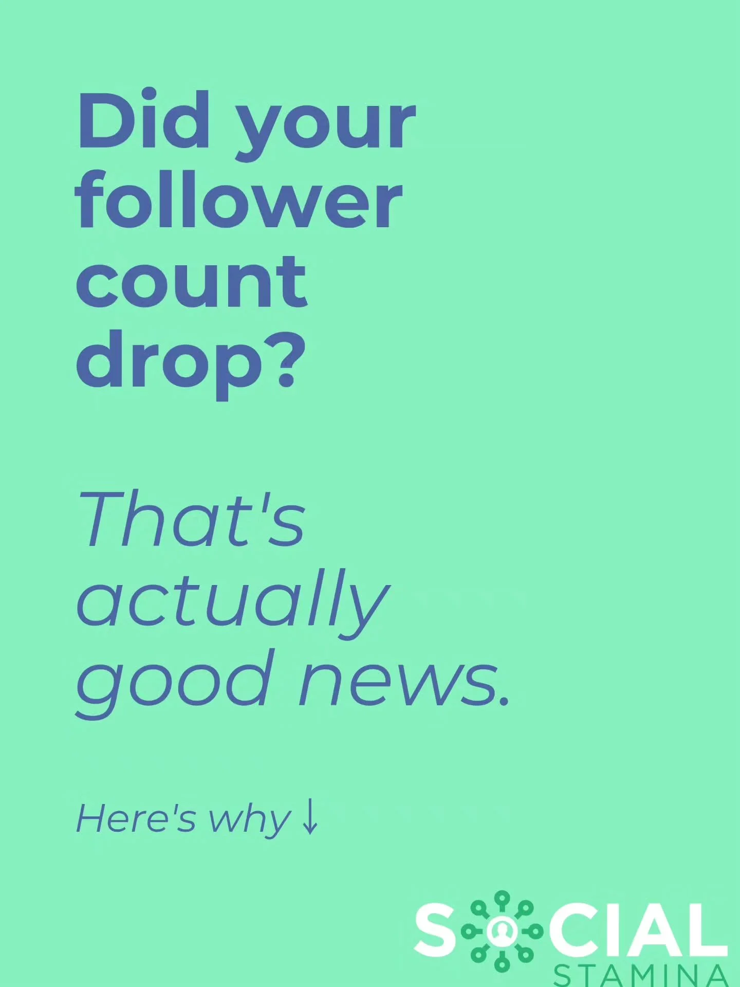Instagram's latest bot purge has everyone panicking over their follower counts, but here's the truth: this is a win.

When fake accounts get removed, your engagement rate goes up. That's the metric that actually matters to the algorithm and to brands