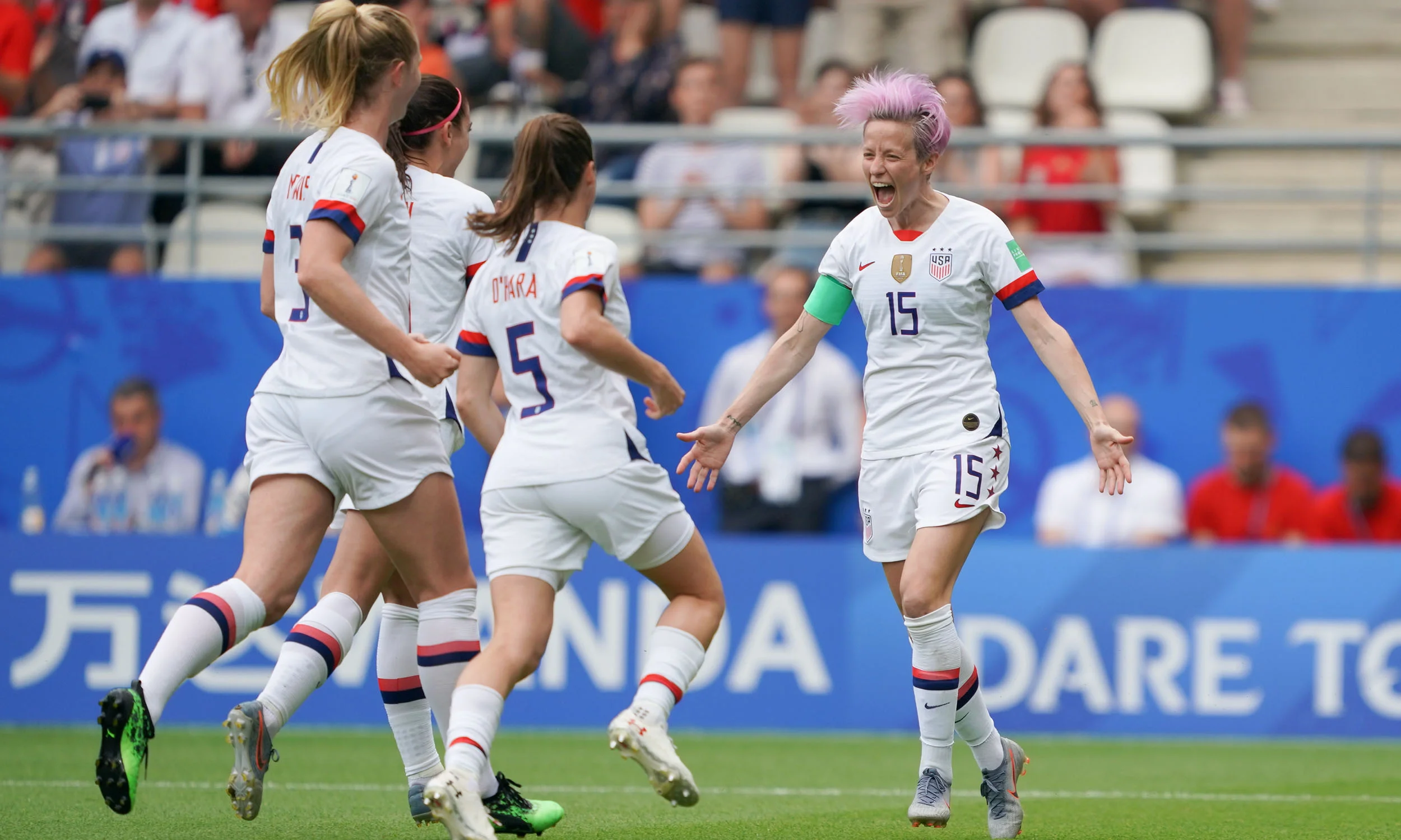 Rapinoe Penalty Brace Pushes U.S. Past Spain