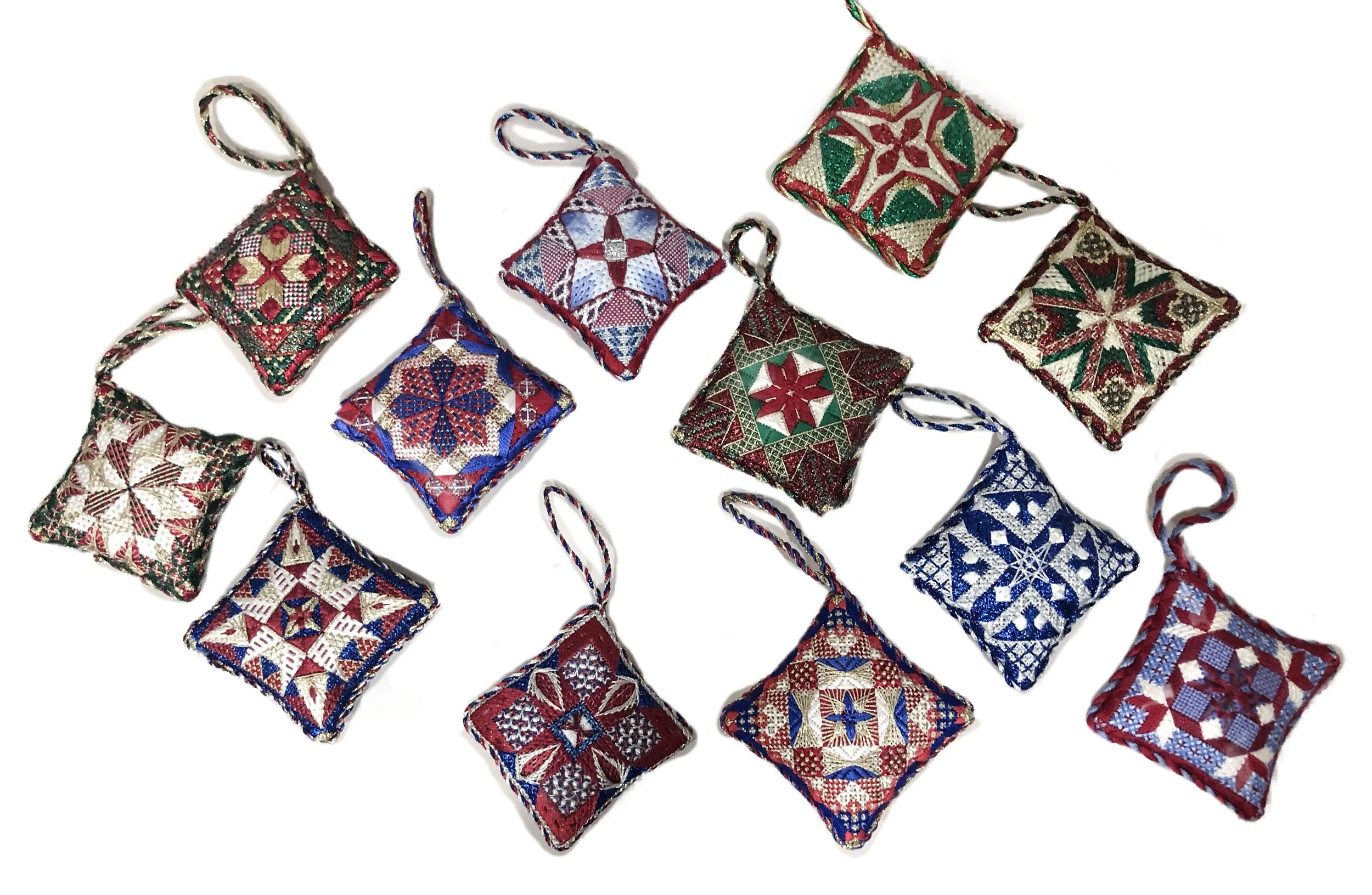 Stars For a New Millennium, stitched individually as ornaments by V. Trusdale