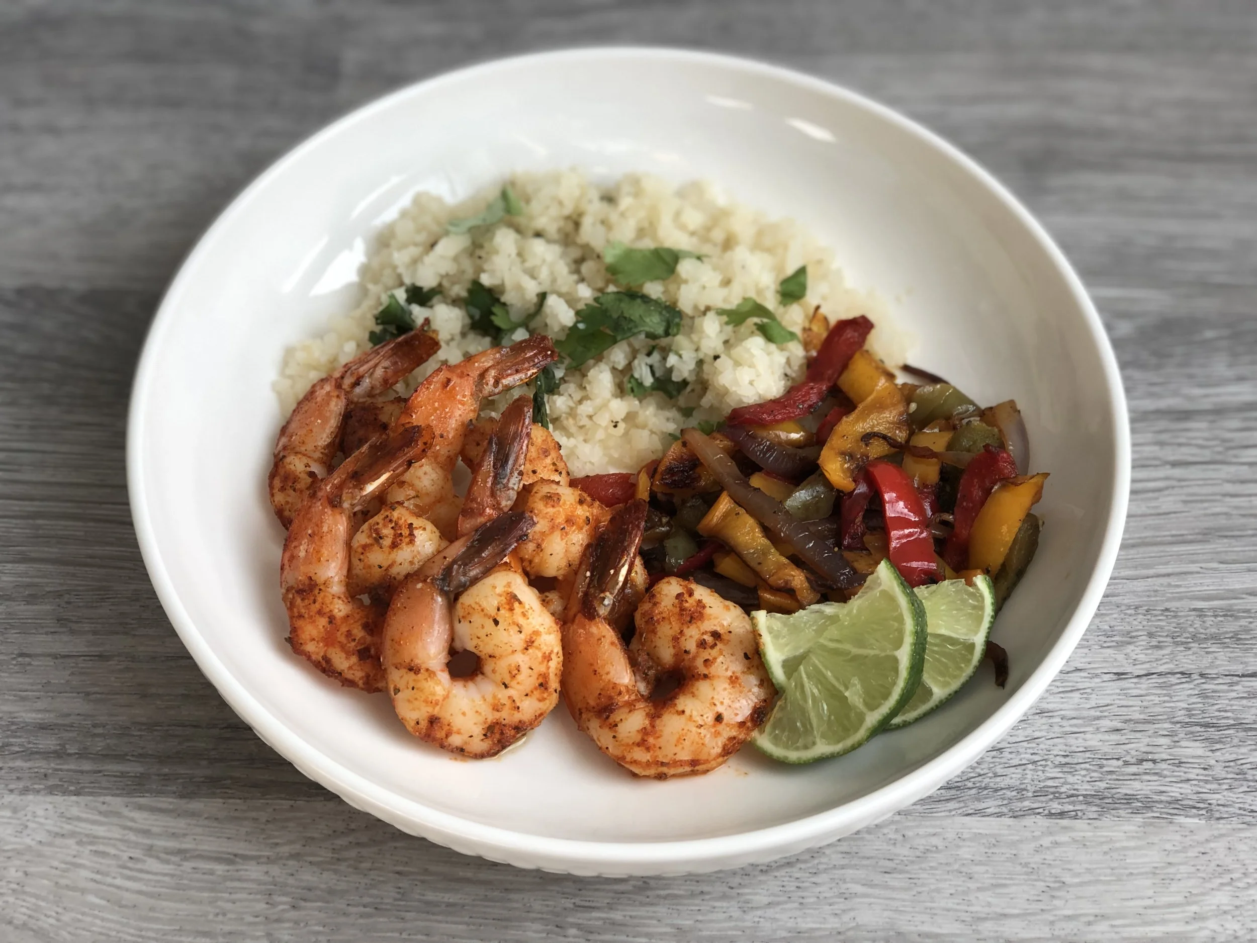 cilantro-lime cauliflower rice bowl