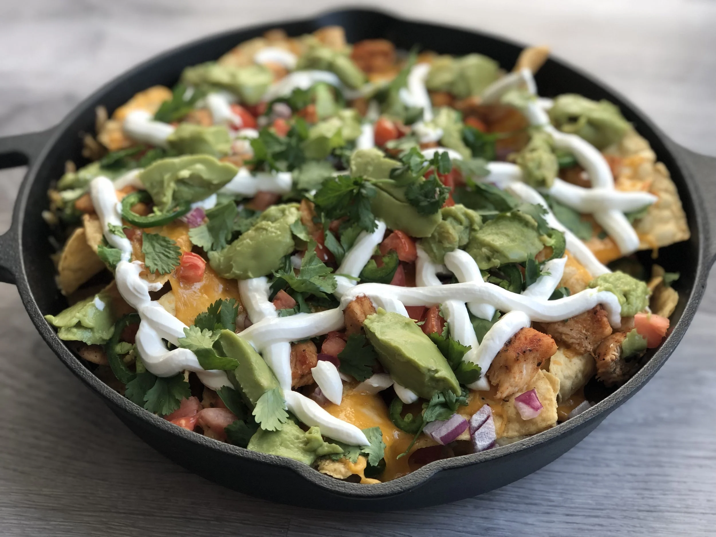 blackened chicken nachos