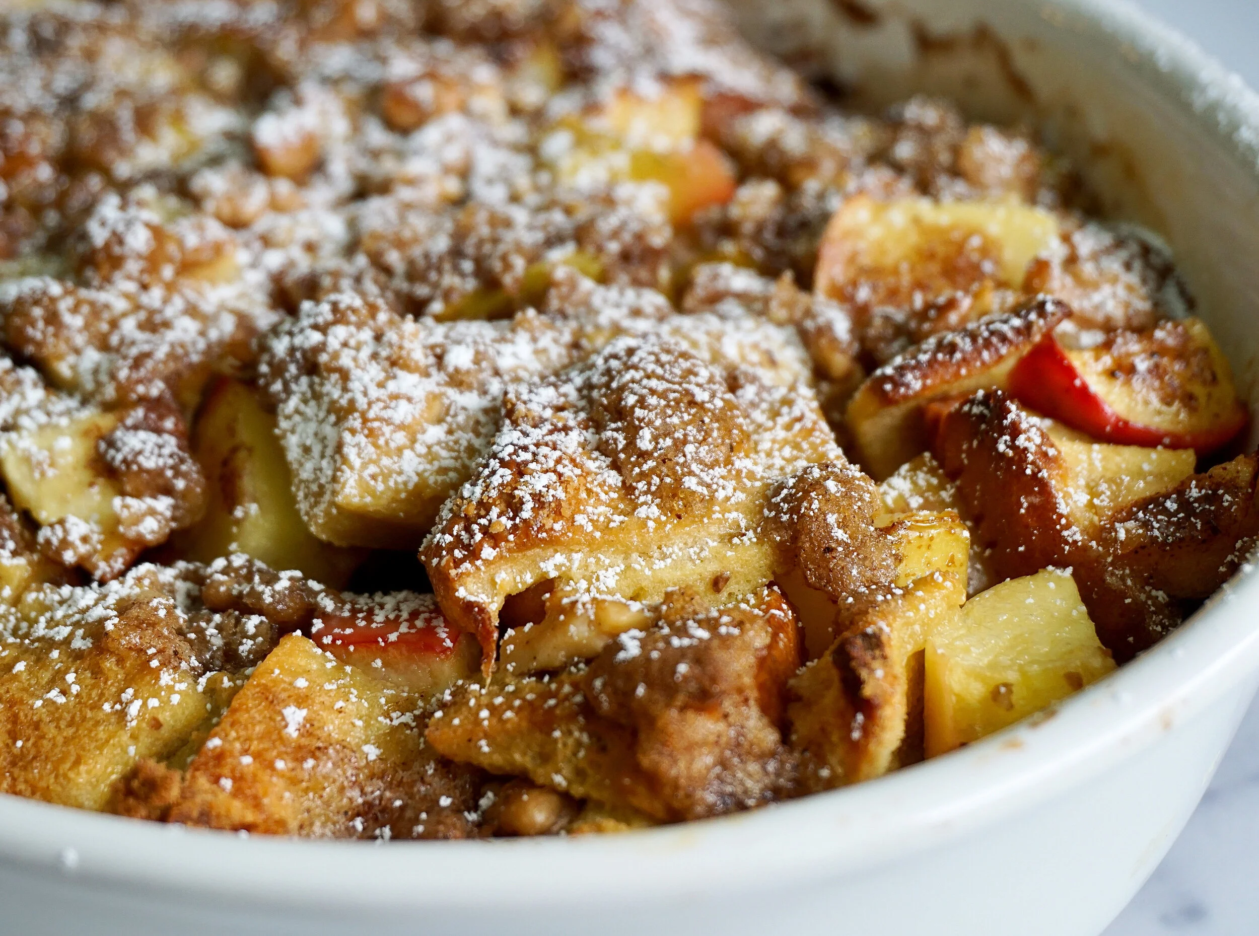 apple &amp; pear french toast bake