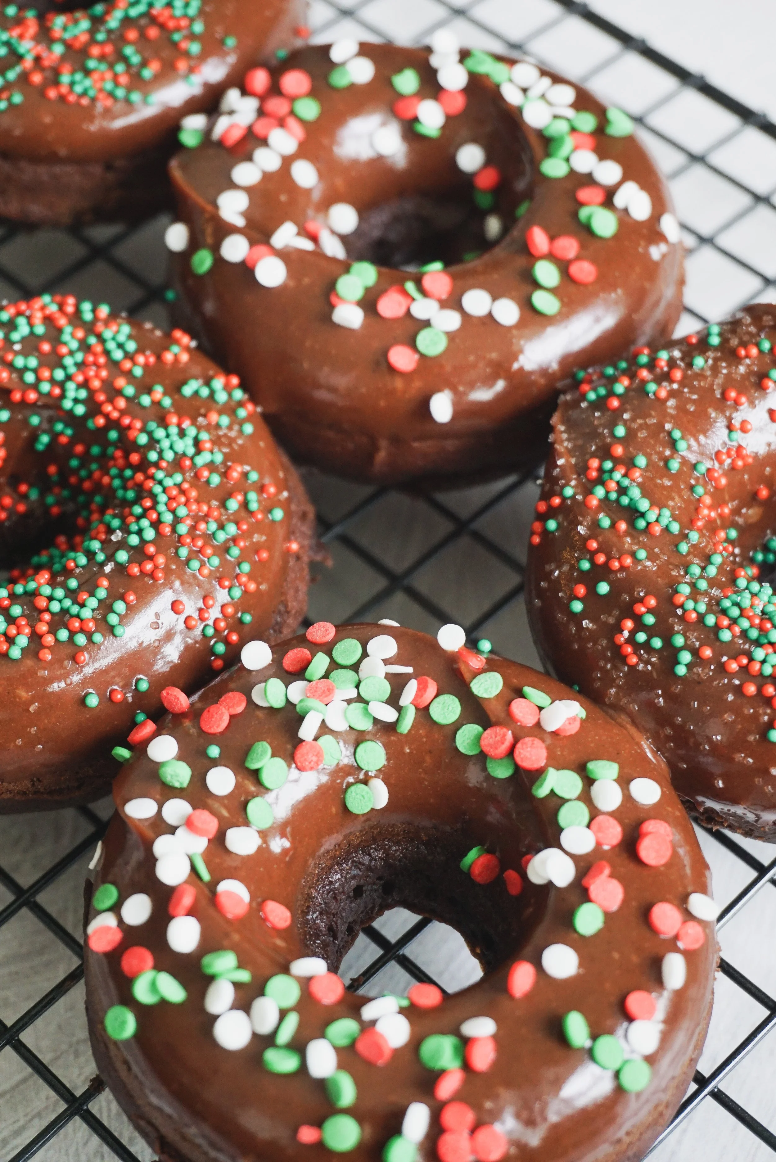 double chocolate cake donuts