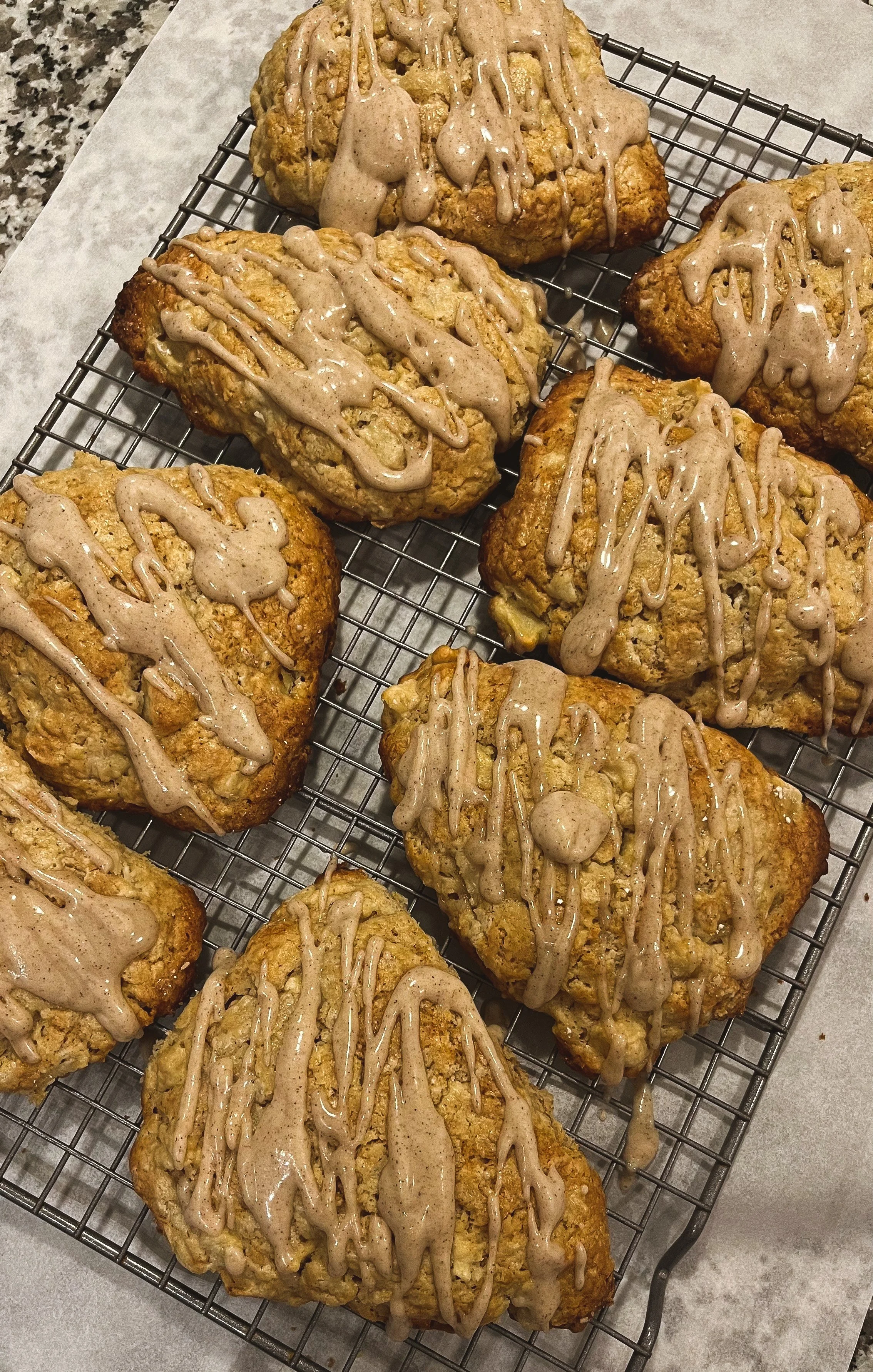 chai spiced apple scones