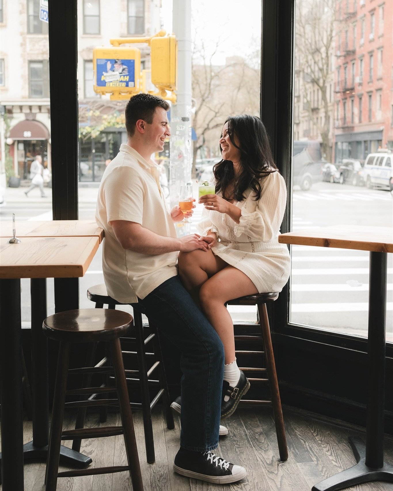 They wanted to go to one of their favorite spots while living in the city &mdash; so of course I packed my bag and hopped on the train to meet them for part one of their engagement session @coopersnyc (I also came back to grab a bite before heading h