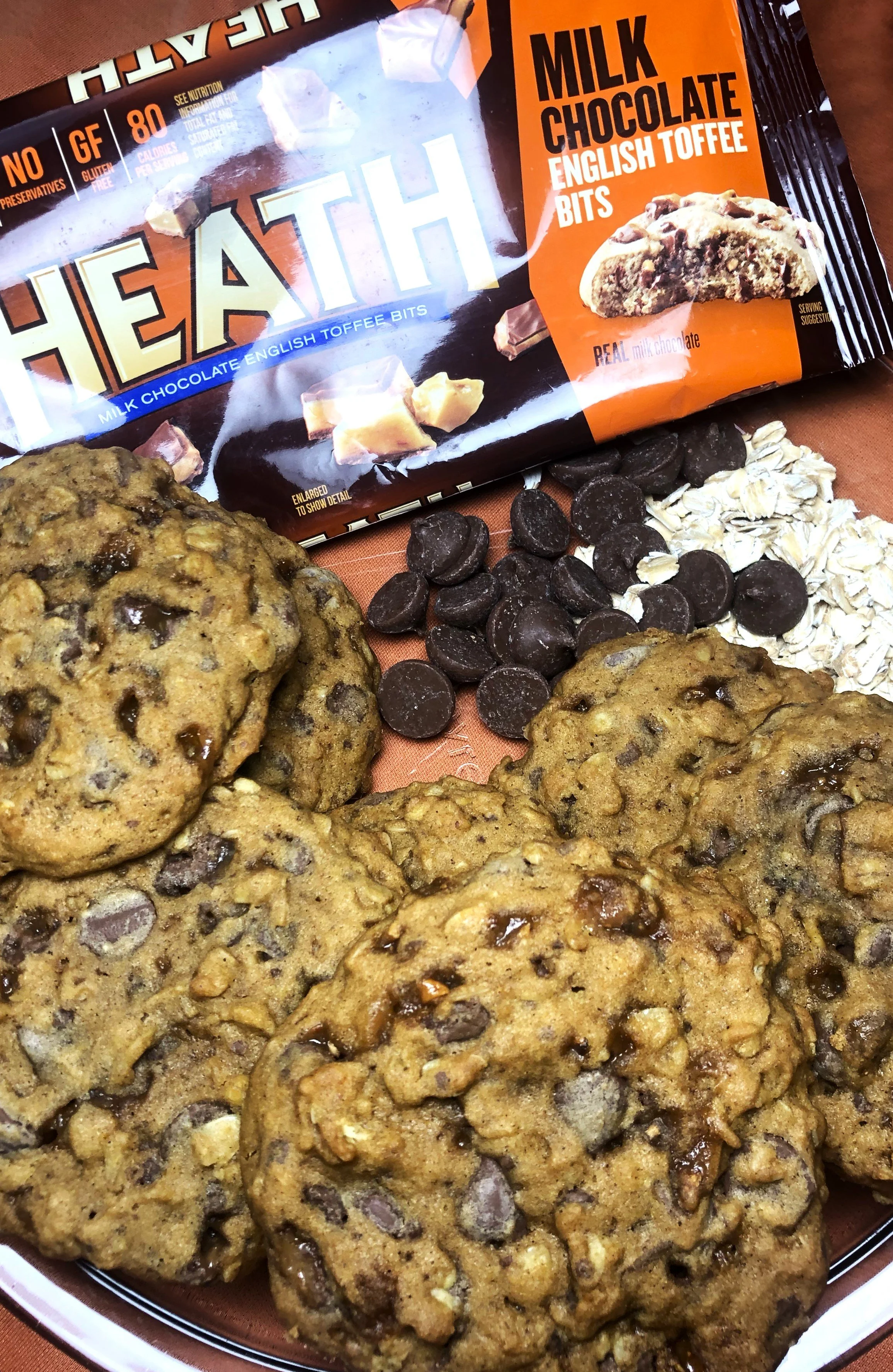 Pumpkin Spice Oatmeal Milk Chocolate and Toffee Cookies.jpg