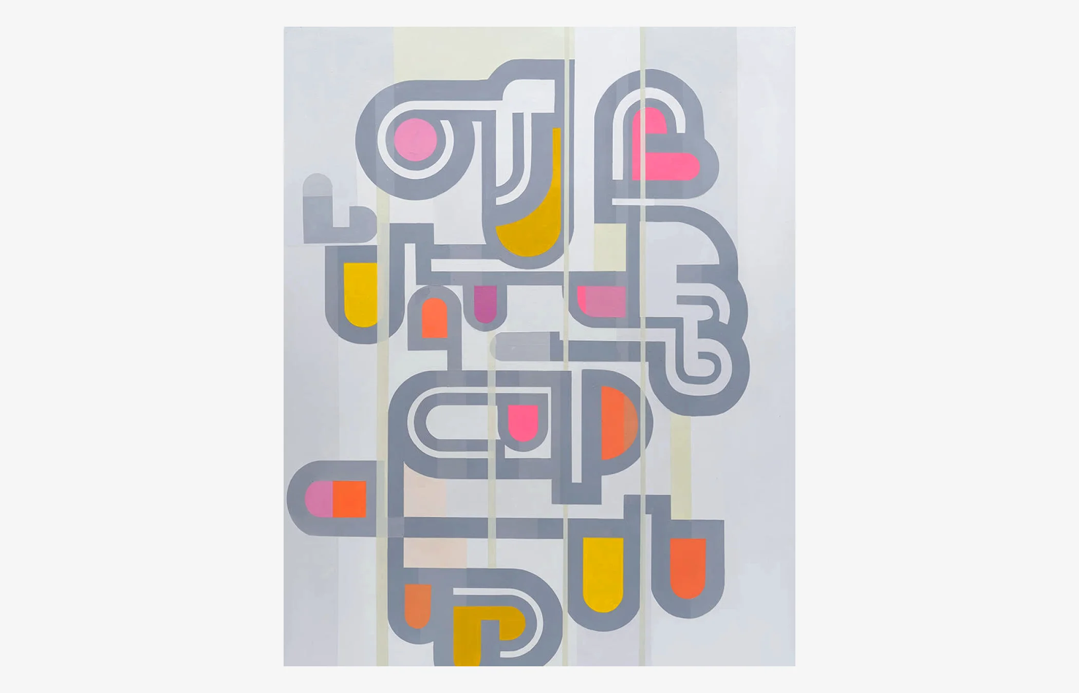 Sarah Gee Miller Frequency , 2018 Acrylic on panel Width 30" x Height 48"