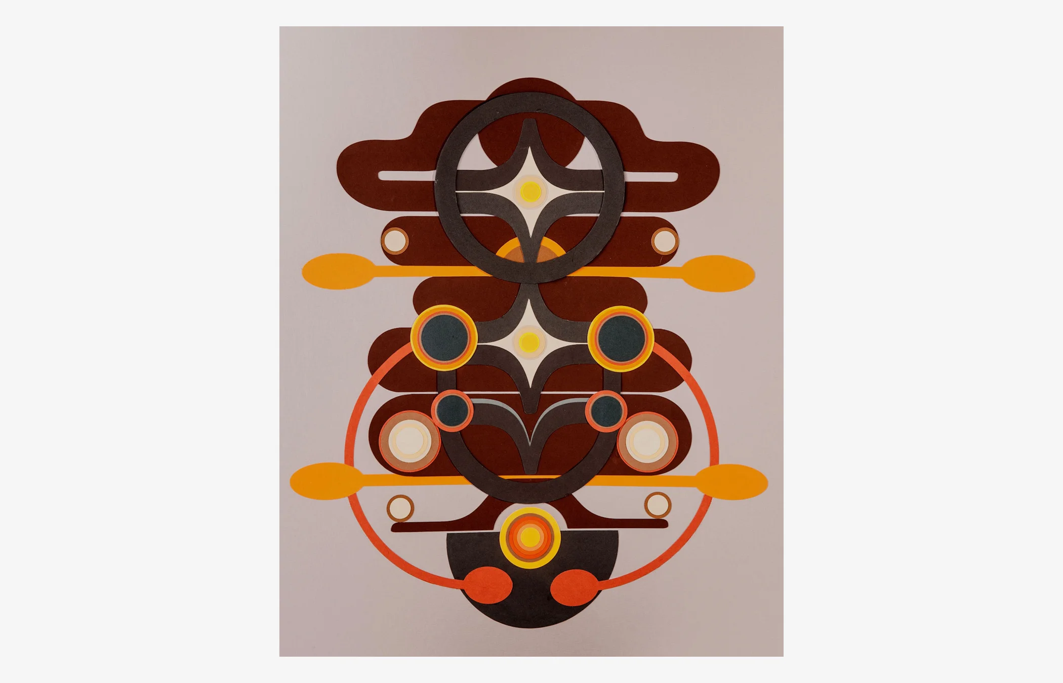 Sarah Gee Miller Down in the Orchard at Dusk , 2013 Collaged paper Width 30”x Height 40”