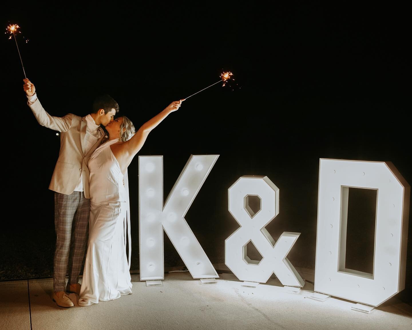 🌟 A BIG thank you to the lovely Katie for choosing us to be a part of her dream wedding day! ✨ We were so happy to provide our 4ft tall marquee lights to add that extra touch to her special day. Katie's trust in our services means the world to us, a