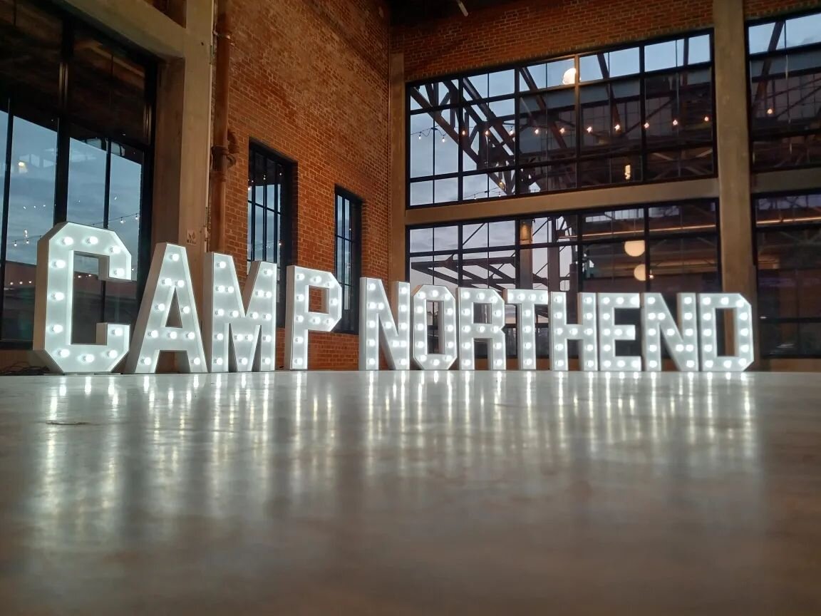 🗣📢 Camp North End is steadily growing and we are here to LIGHT the way! Food stalls, public art, shops &amp; events all in one complex! Shout out to @campnorthend Charlotte's hub for innovation and creativity! 🎉 

#qclights #marqueeletterlights #c