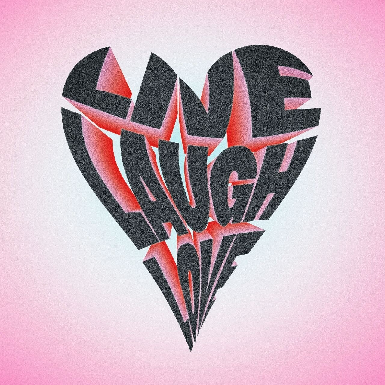 there&rsquo;s no one I&rsquo;d rather live laugh love with @im_sarah_jean 🖤 #livelaughlove #valentine #funkytype #heartart #ilysfm